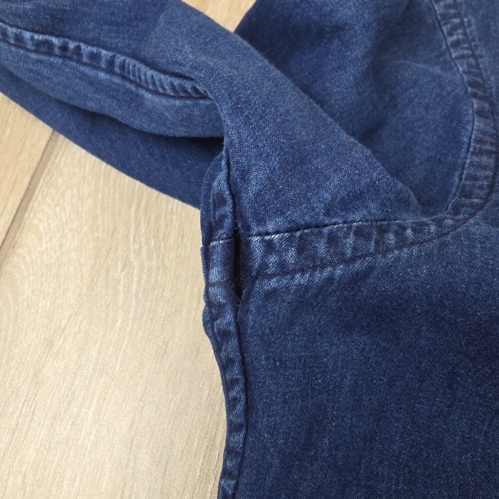 J.Crew Chambray Button Down Shirt Men's Small Blue Cotton Long Sleeve Casual - Picture 7 of 10